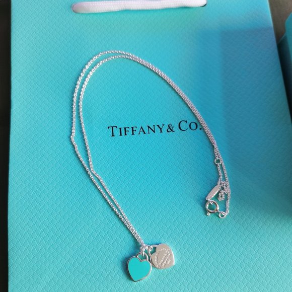 Tiffany & Co Blue Double Heart Return To Tiffany - Picture 4 of 5